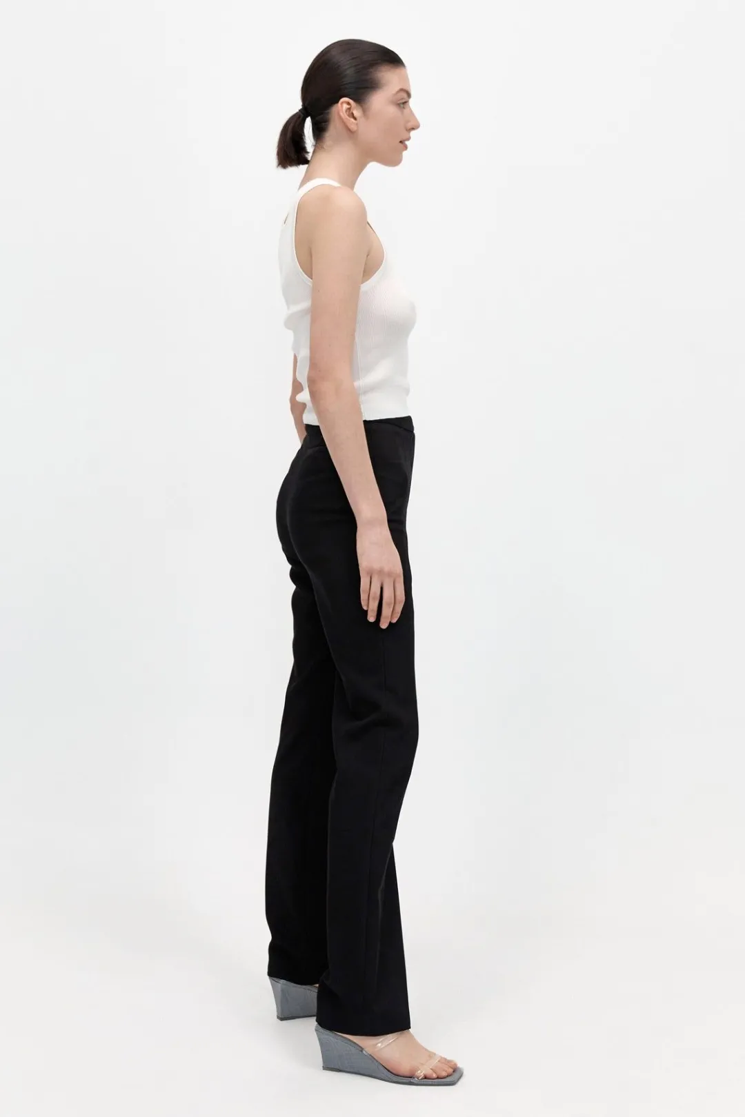 Pants*St. Agni Slim Panelled Trousers - Black