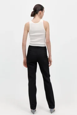 Pants*St. Agni Slim Panelled Trousers - Black