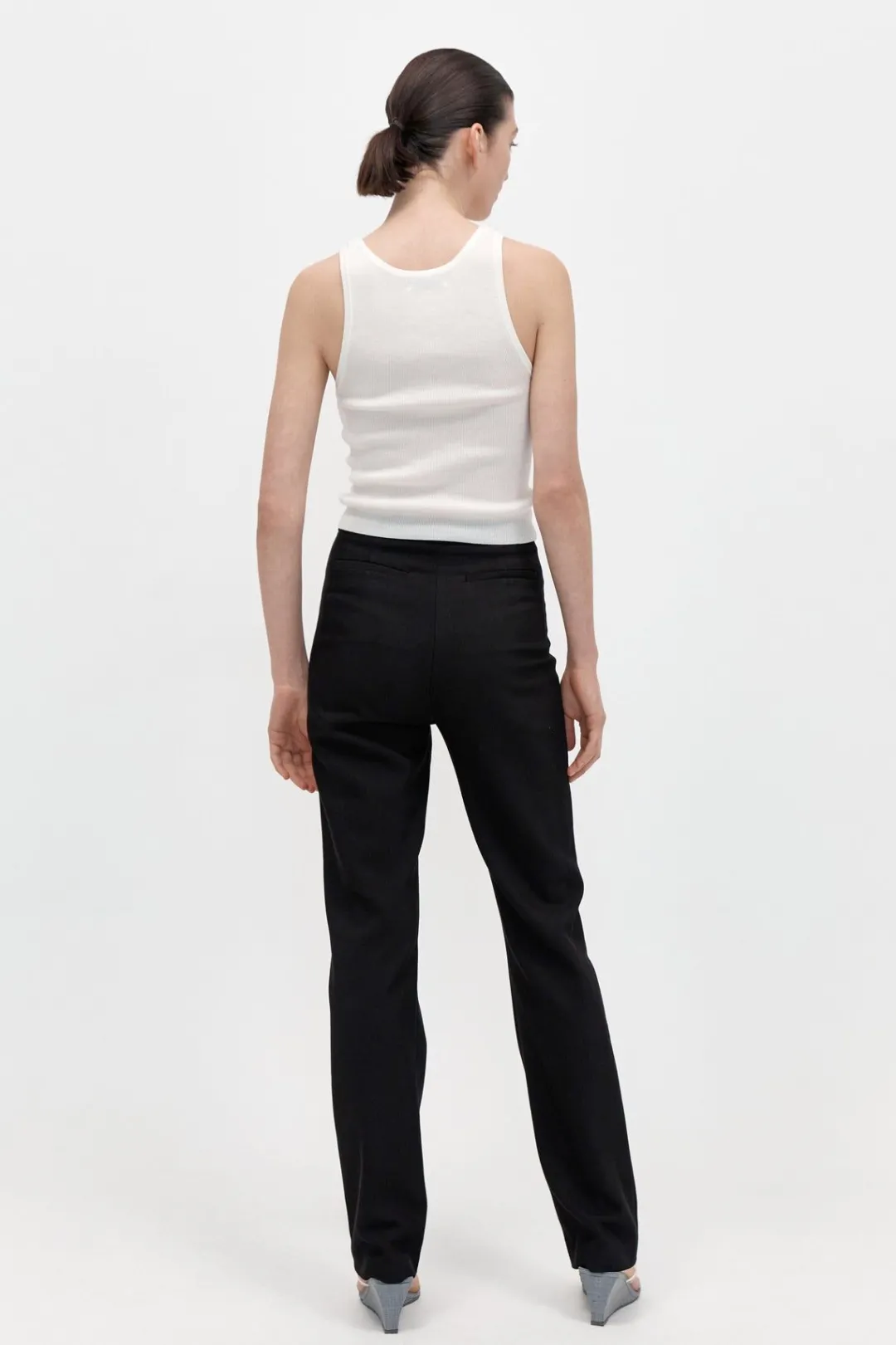 Pants*St. Agni Slim Panelled Trousers - Black