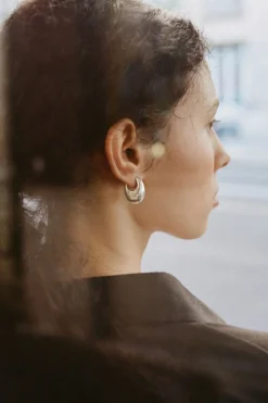 Jewellery*St. Agni Sloping Hinge Hoops - by ANNIKA INEZ