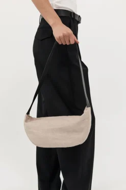 Bags*St. Agni Small Linen Crescent Bag - Natural