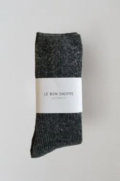 Socks*St. Agni Snow Socks By Le Bon - Charcoal