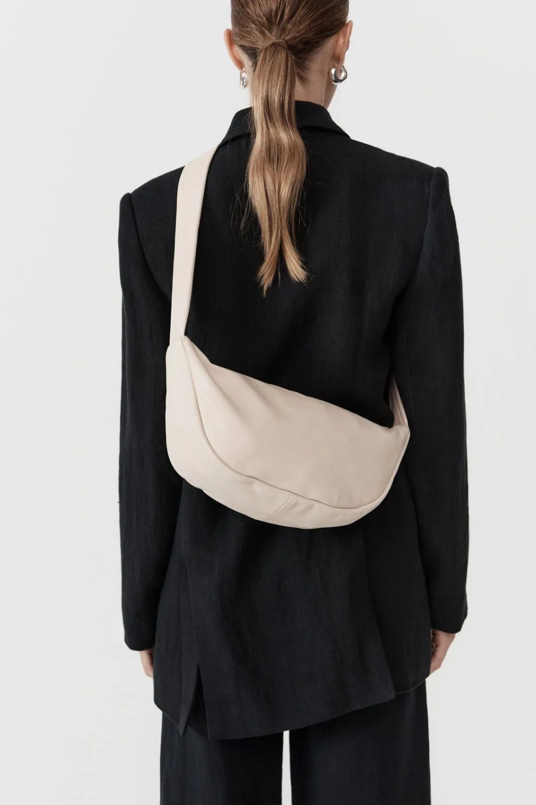 Bags*St. Agni Soft Crescent Bag - Ecru
