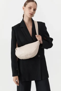Unisex*St. Agni Soft Crescent Bag - Ecru