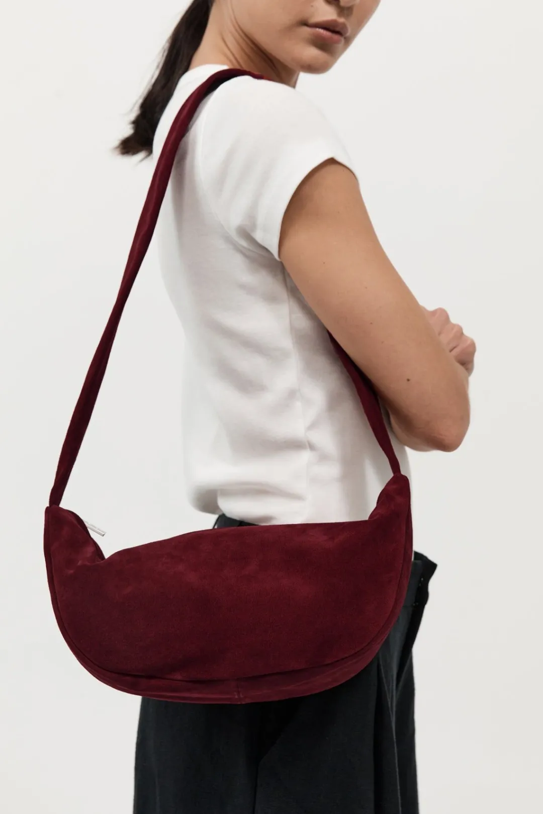 Bags*St. Agni Soft Crescent Bag - Rouge