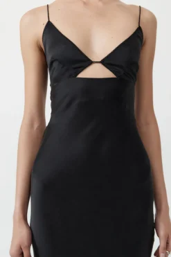 Dresses*St. Agni Soft Silk Bra Bias Slip - Black