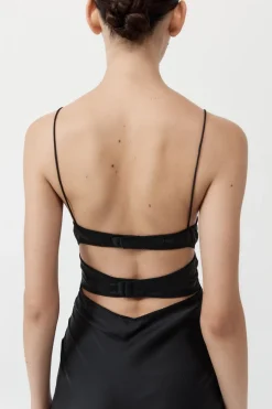 Dresses*St. Agni Soft Silk Bra Bias Slip - Black