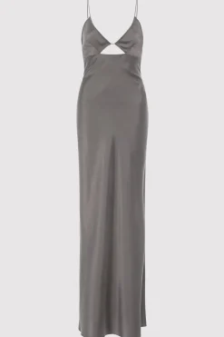 Dresses*St. Agni Soft Silk Bra Bias Slip - Pewter Grey