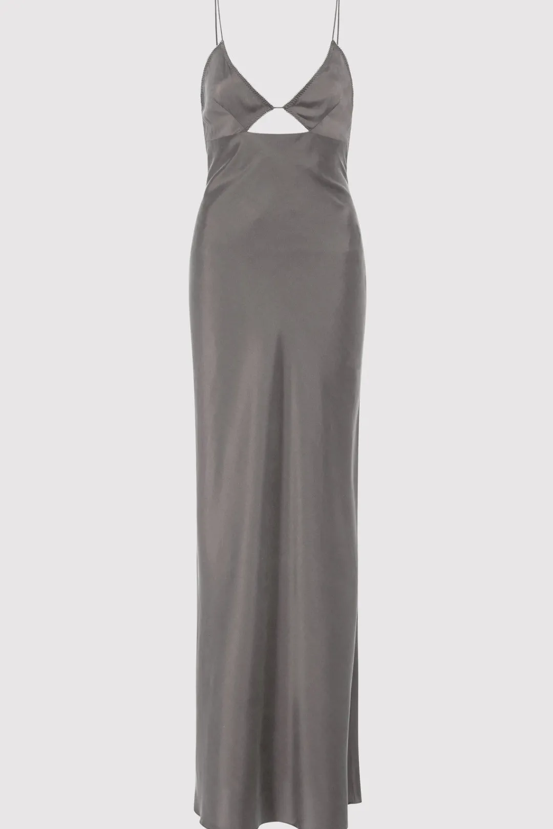 Dresses*St. Agni Soft Silk Bra Bias Slip - Pewter Grey