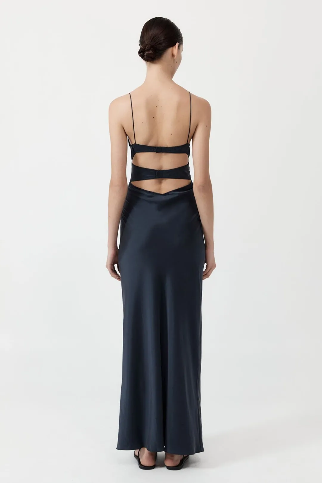 Dresses*St. Agni Soft Silk Bra Bias Slip - Inkwell