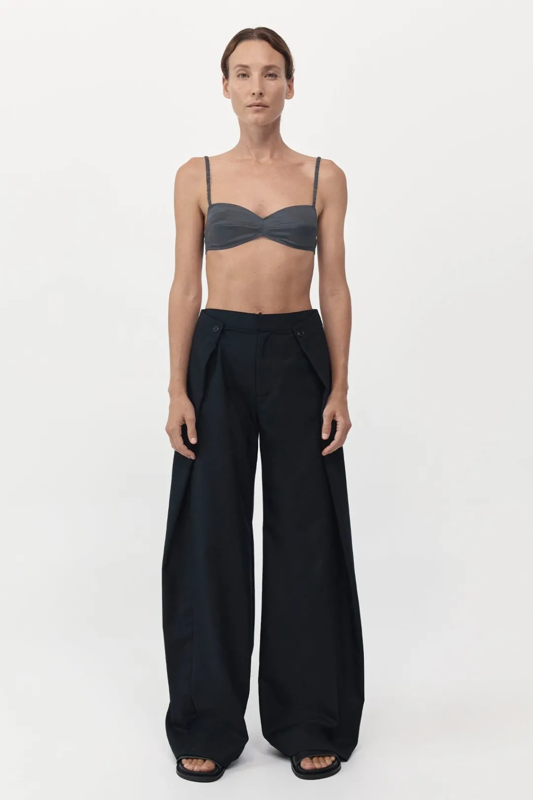 Tops*St. Agni Soft Silk Bralette - Washed Black