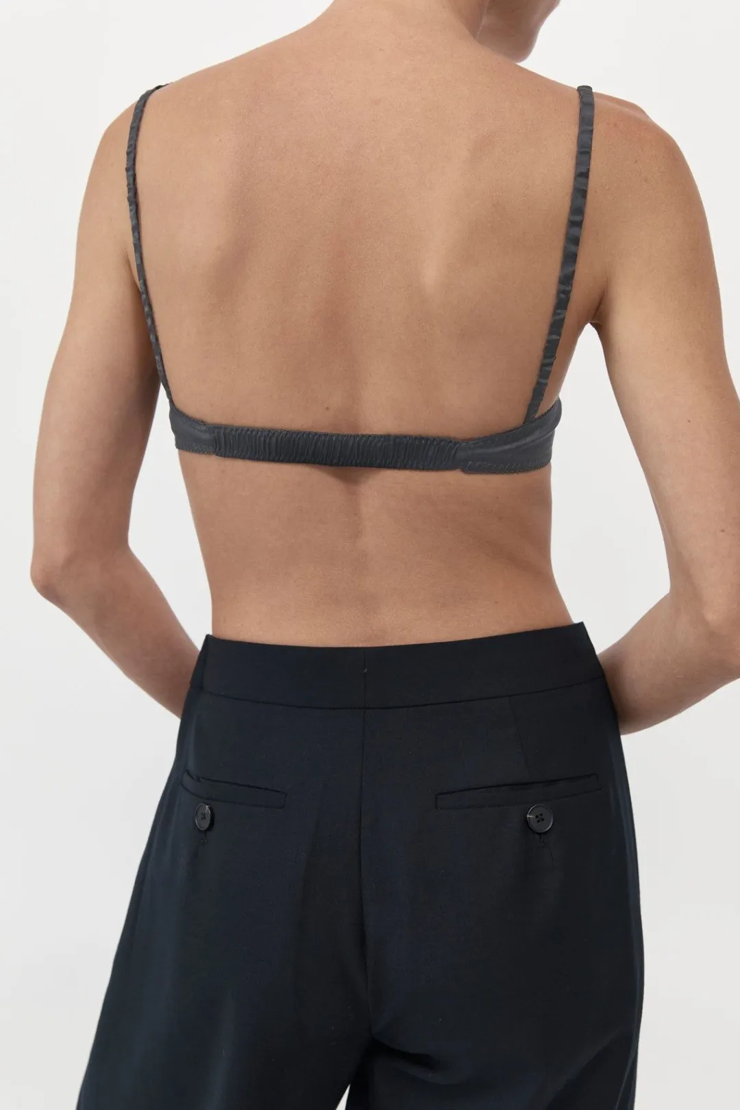 Tops*St. Agni Soft Silk Bralette - Washed Black