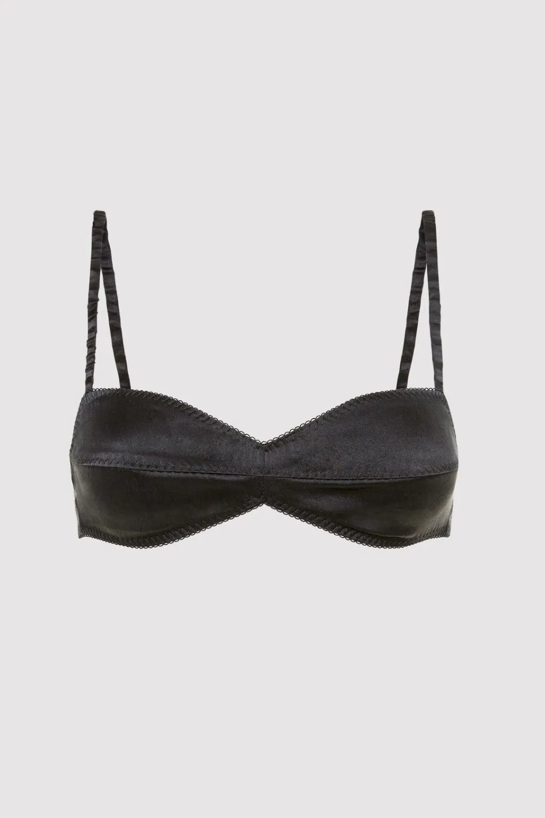 Tops*St. Agni Soft Silk Bralette - Washed Black