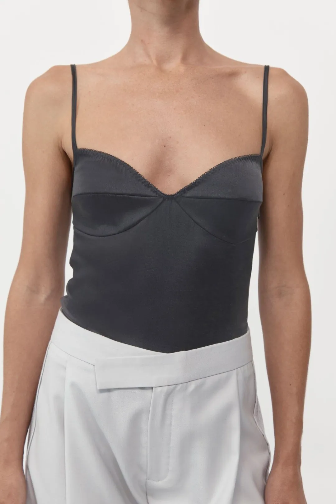 Tops*St. Agni Soft Silk Cami - Washed Black