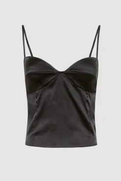 Tops*St. Agni Soft Silk Cami - Washed Black