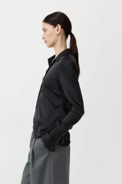Shirts*St. Agni Soft Silk Shirt - Black