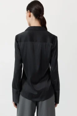Shirts*St. Agni Soft Silk Shirt - Black