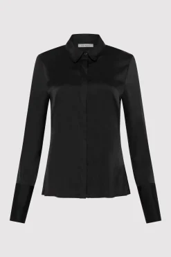 Tops*St. Agni Soft Silk Shirt - Black