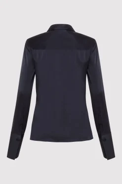 Tops*St. Agni Soft Silk Shirt - Inkwell