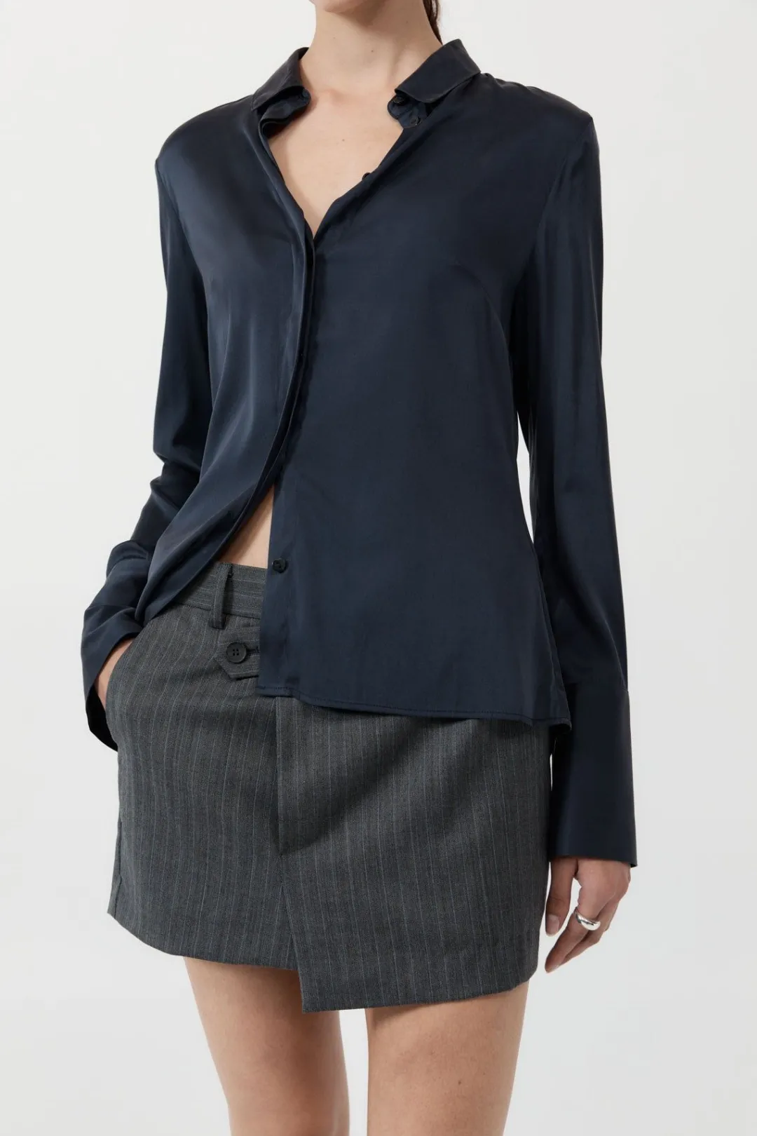 Shirts*St. Agni Soft Silk Shirt - Inkwell