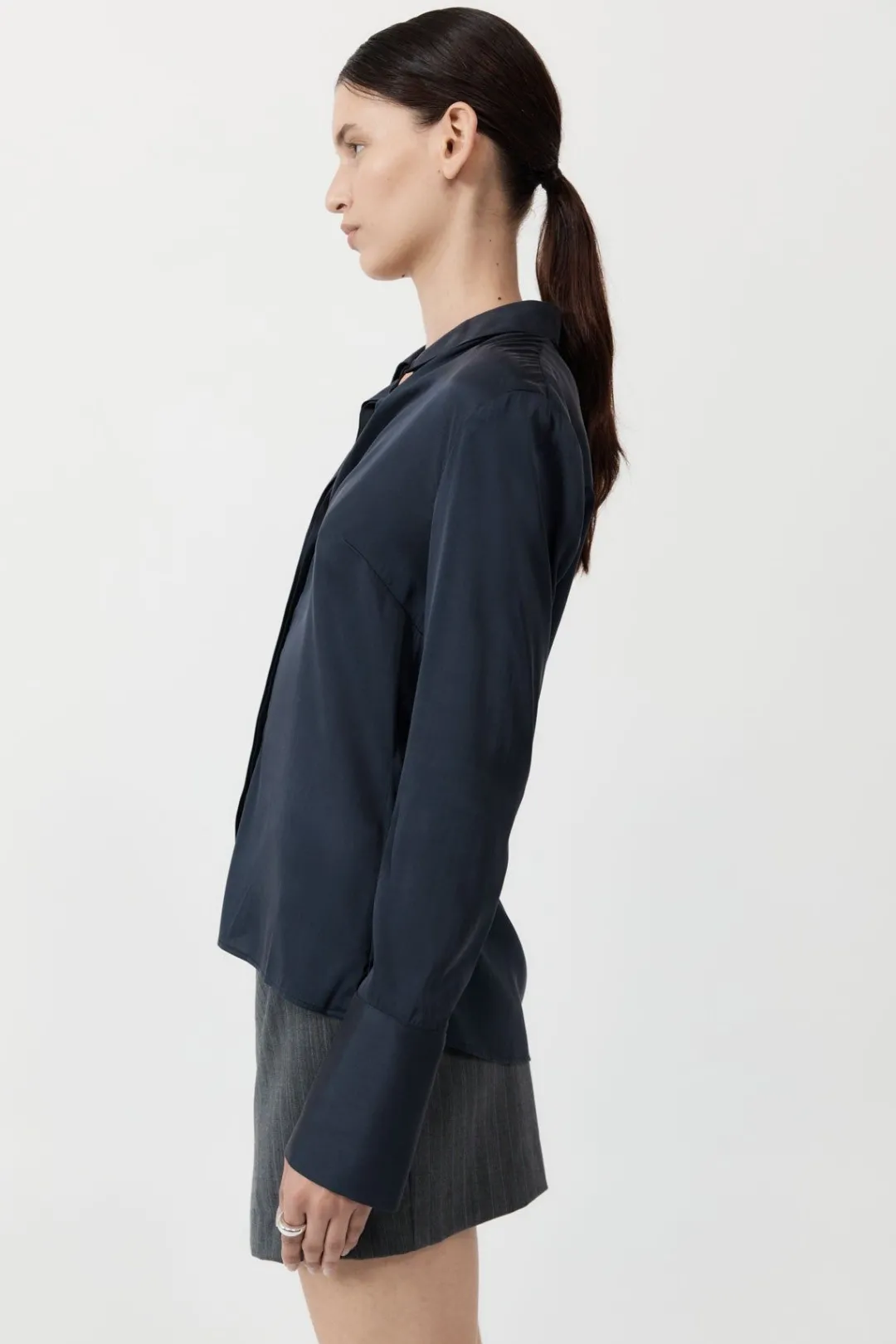 Shirts*St. Agni Soft Silk Shirt - Inkwell