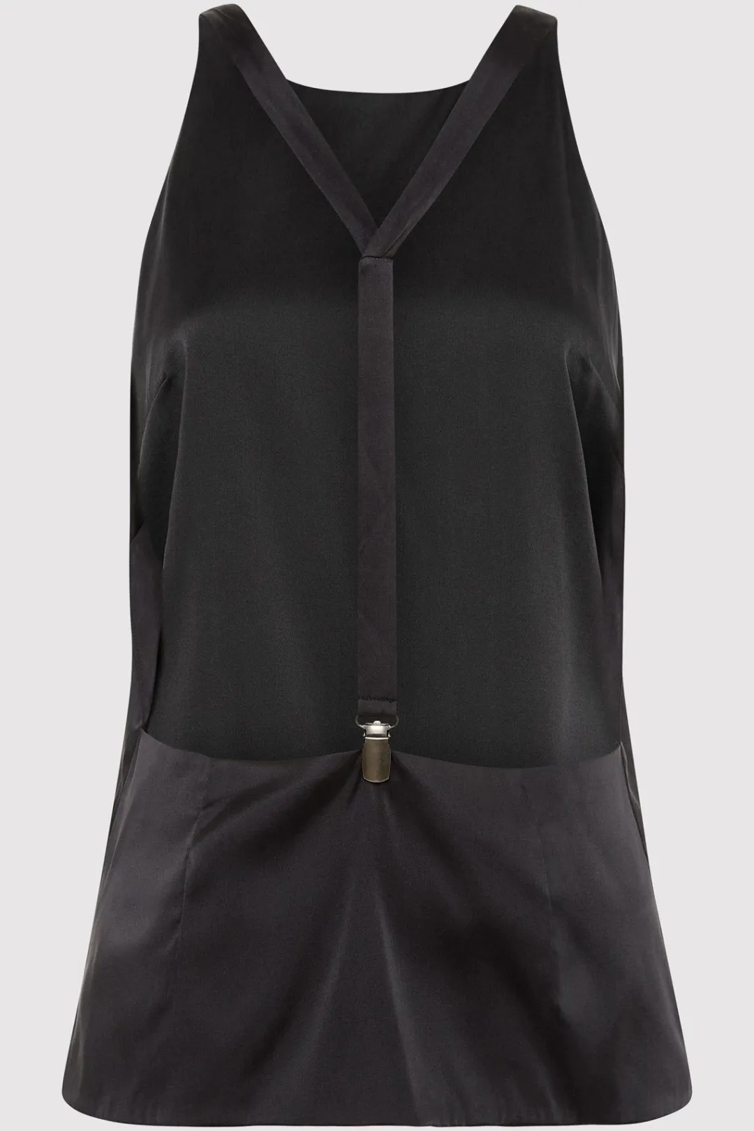 Tops*St. Agni Soft Silk Suspender Top - Black