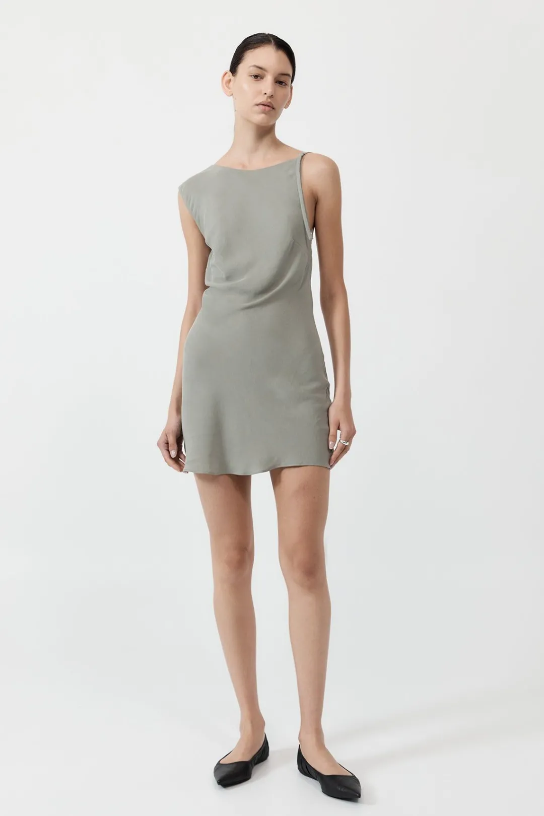 Dresses*St. Agni Sophia Drape Mini Dress - Shadow
