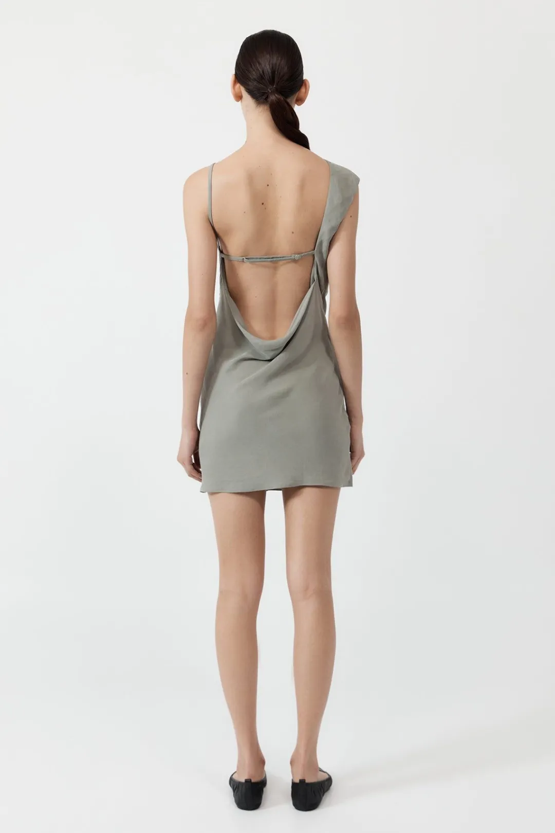 Dresses*St. Agni Sophia Drape Mini Dress - Shadow