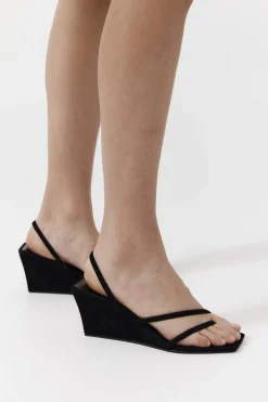Heels*St. Agni Spiral Wedge - Black