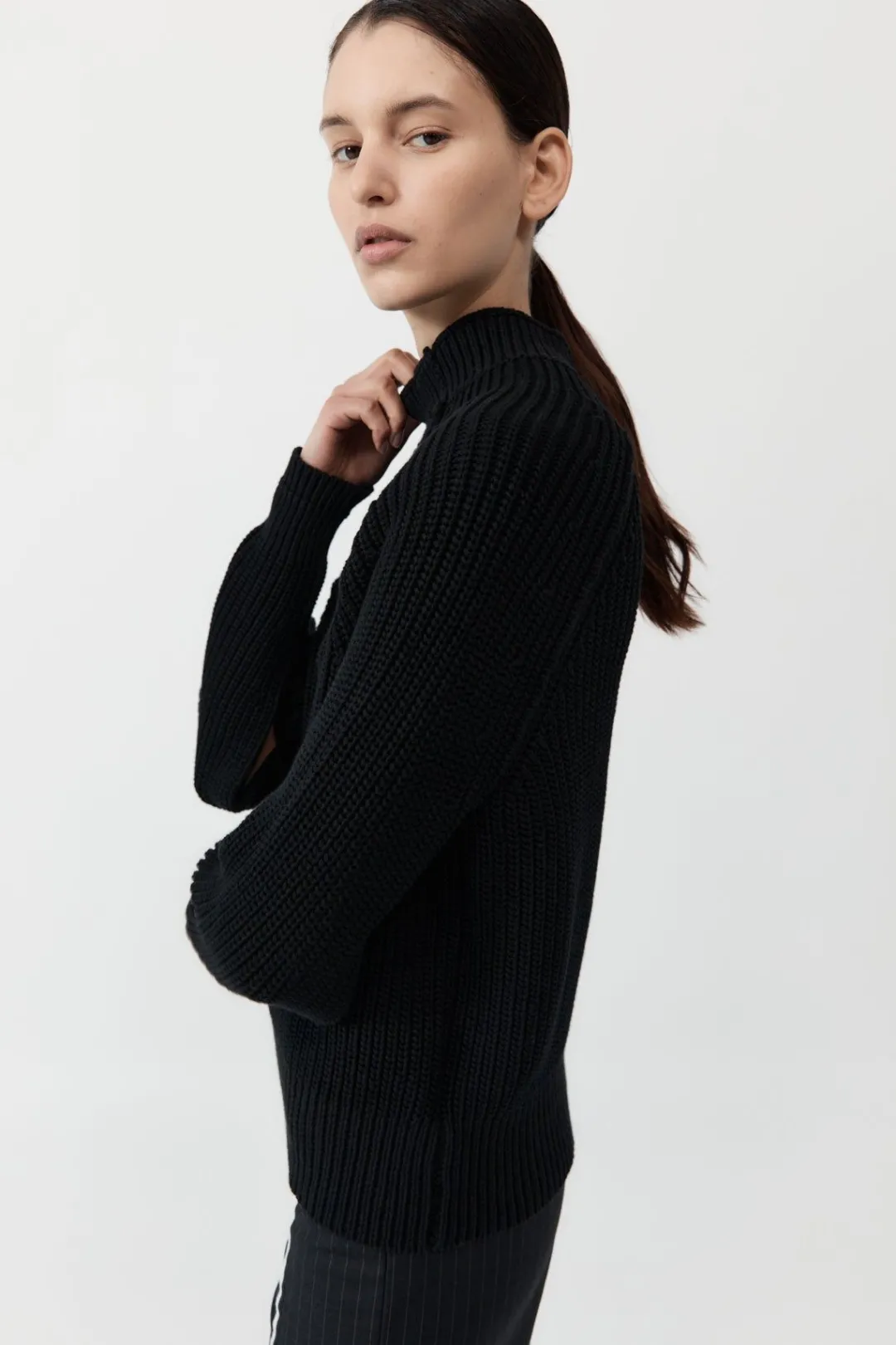 Jumpers*St. Agni Split Sleeve Jumper - Black