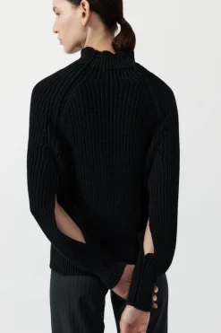 Jumpers*St. Agni Split Sleeve Jumper - Black