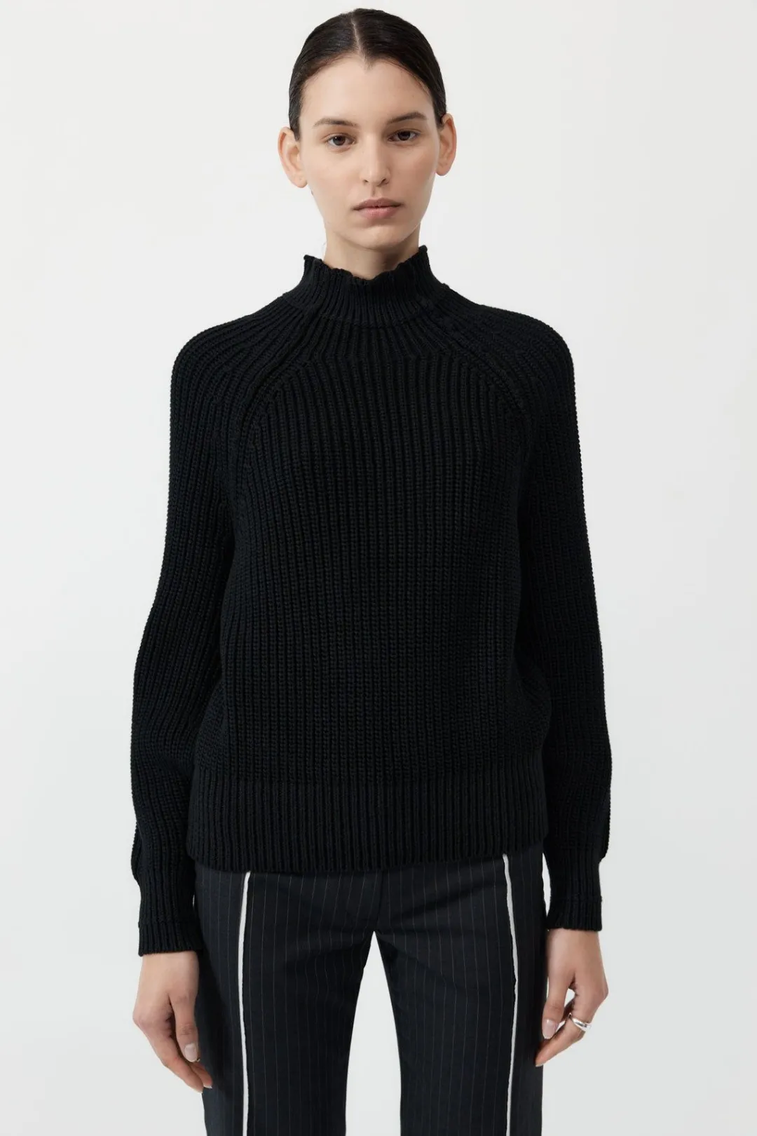Jumpers*St. Agni Split Sleeve Jumper - Black