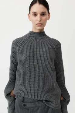 Knitwear*St. Agni Split Sleeve Jumper - Smoke