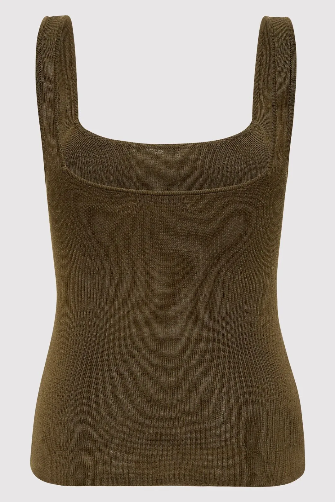 Tops*St. Agni Square Neck Knit Singlet - Kelp