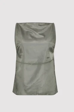 Tops*St. Agni Square Neck Top - Thyme