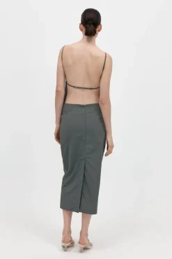 Singlets*St. Agni Square Neck Top - Thyme