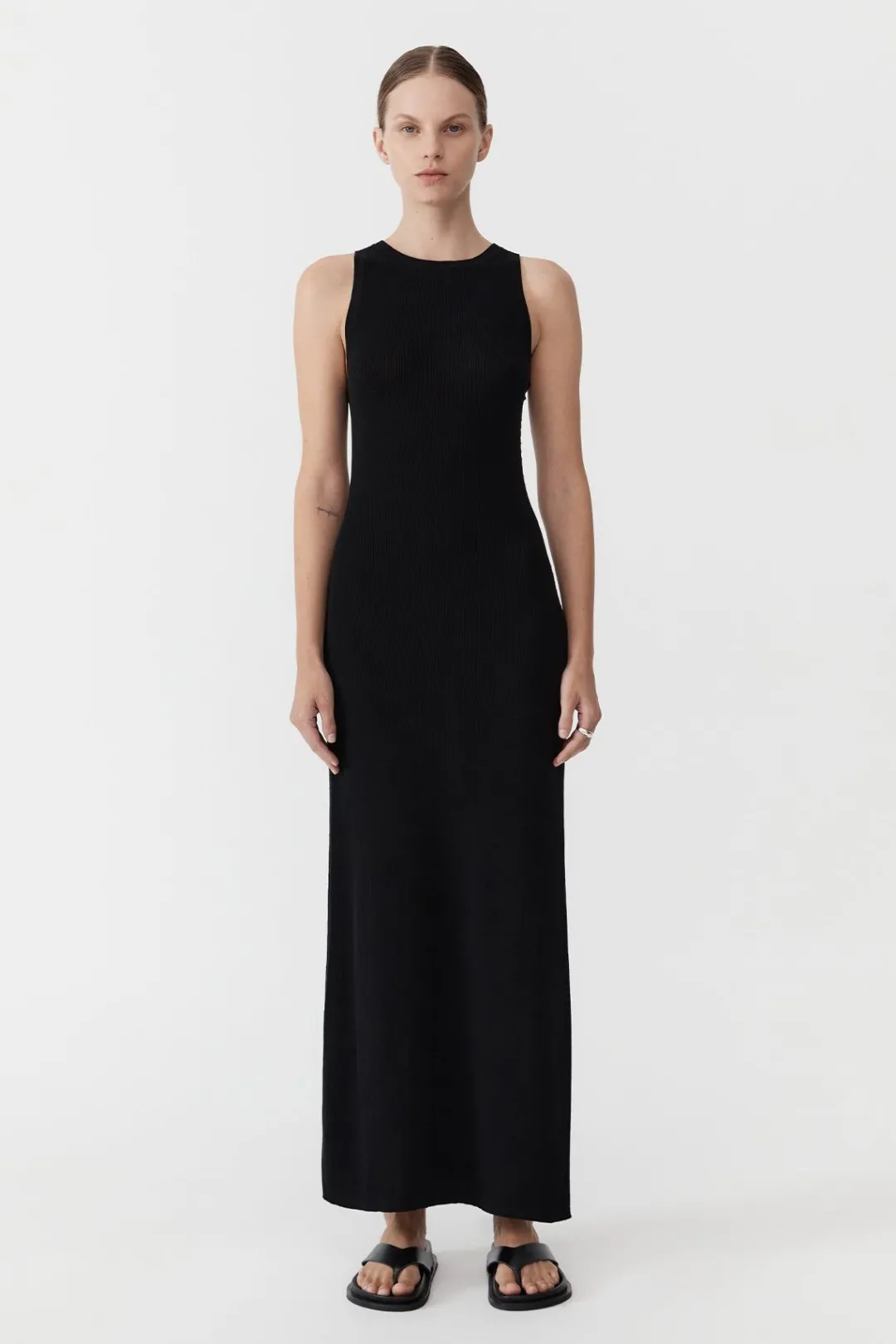 Basics*St. Agni Stitch Detail Dress - Black