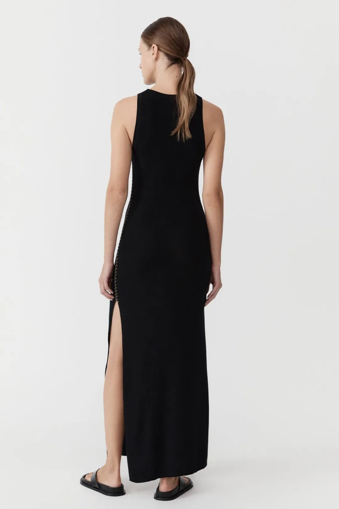 Basics*St. Agni Stitch Detail Dress - Black