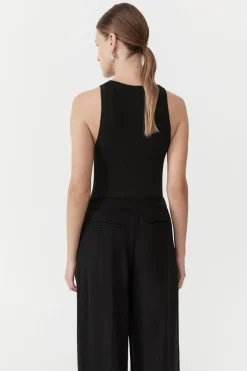 Singlets*St. Agni Stitch Detail Tank - Black