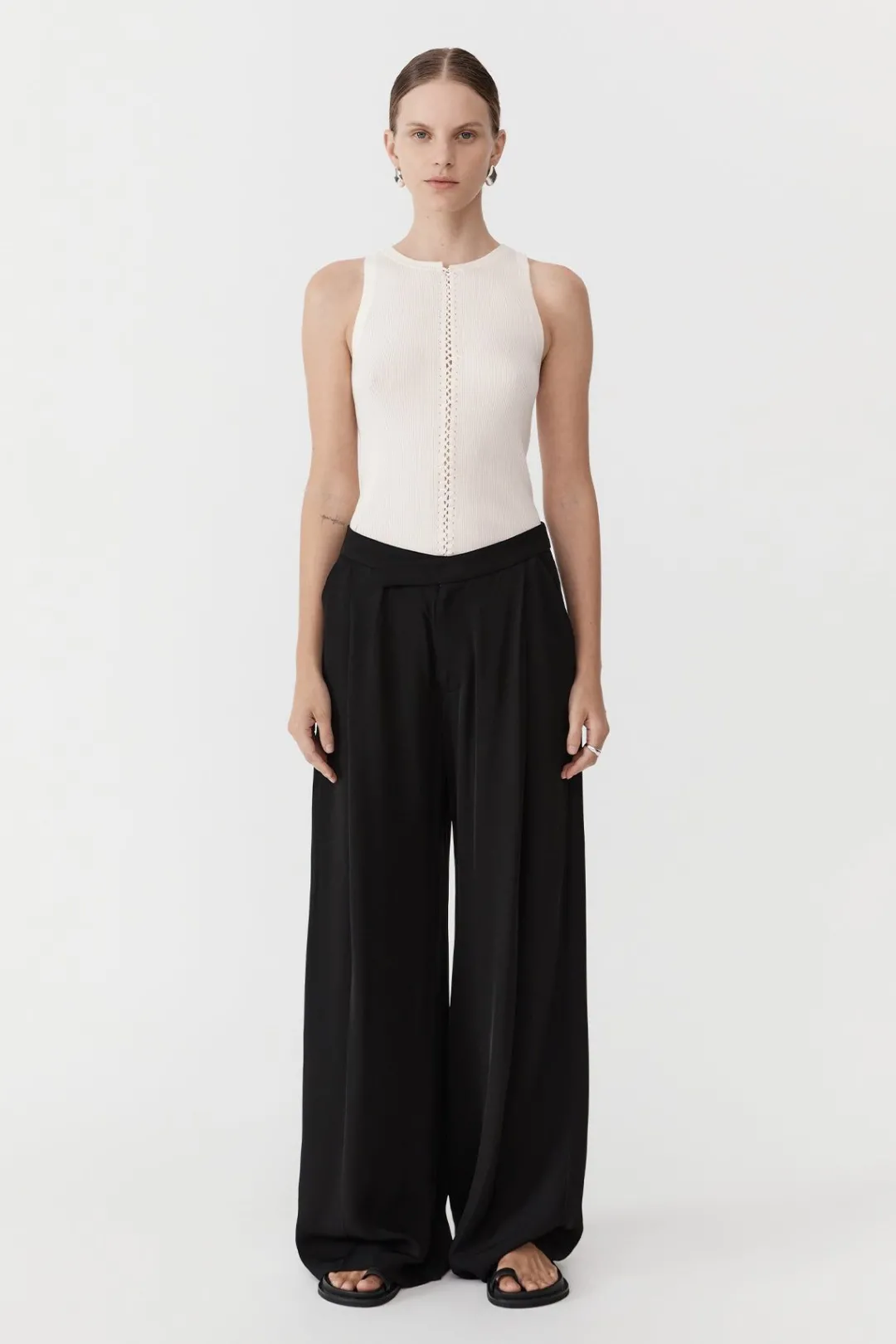 Singlets*St. Agni Stitch Detail Tank - Ivory