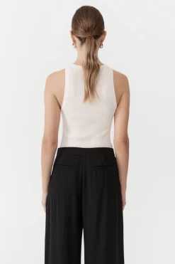Singlets*St. Agni Stitch Detail Tank - Ivory