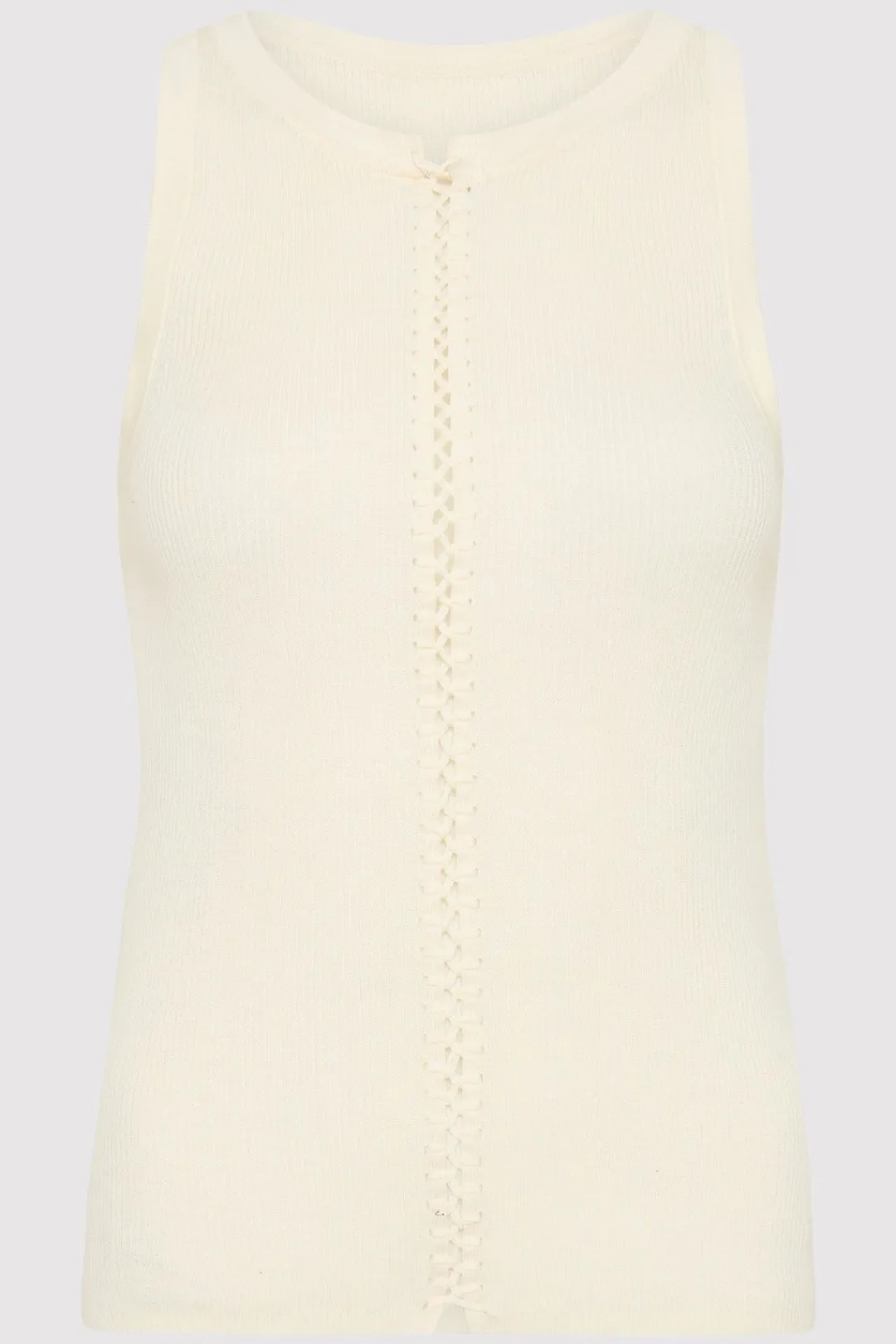 Singlets*St. Agni Stitch Detail Tank - Ivory