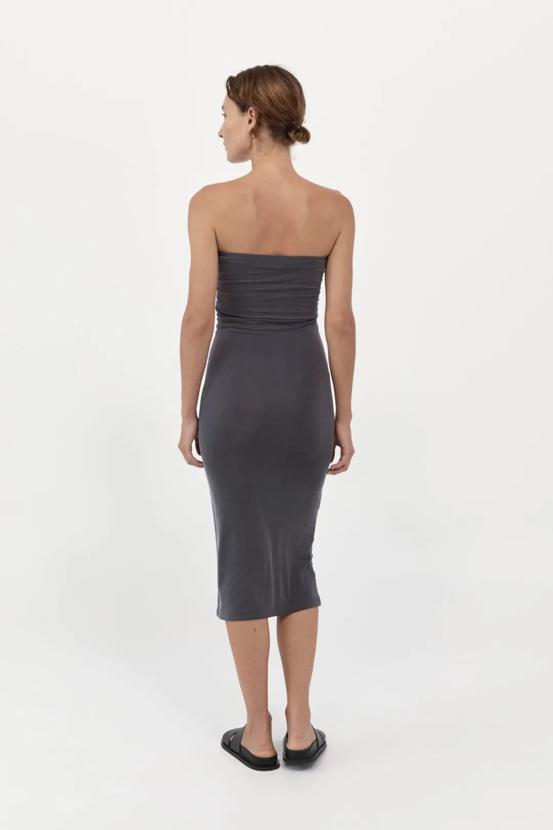 Dresses*St. Agni Strapless Jersey Midi Dress - Graphite