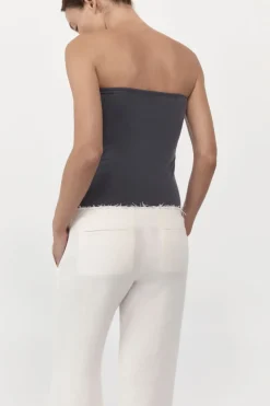 Tops*St. Agni Strapless Jersey Top - Graphite