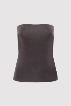Tops*St. Agni Strapless Jersey Top - Graphite