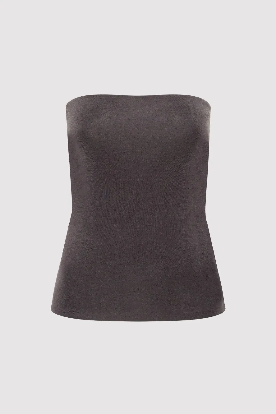 Basics*St. Agni Strapless Jersey Top - Graphite