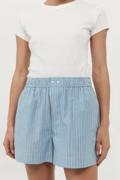 Shorts*St. Agni Stripe Boxer Short - Blue Stripe
