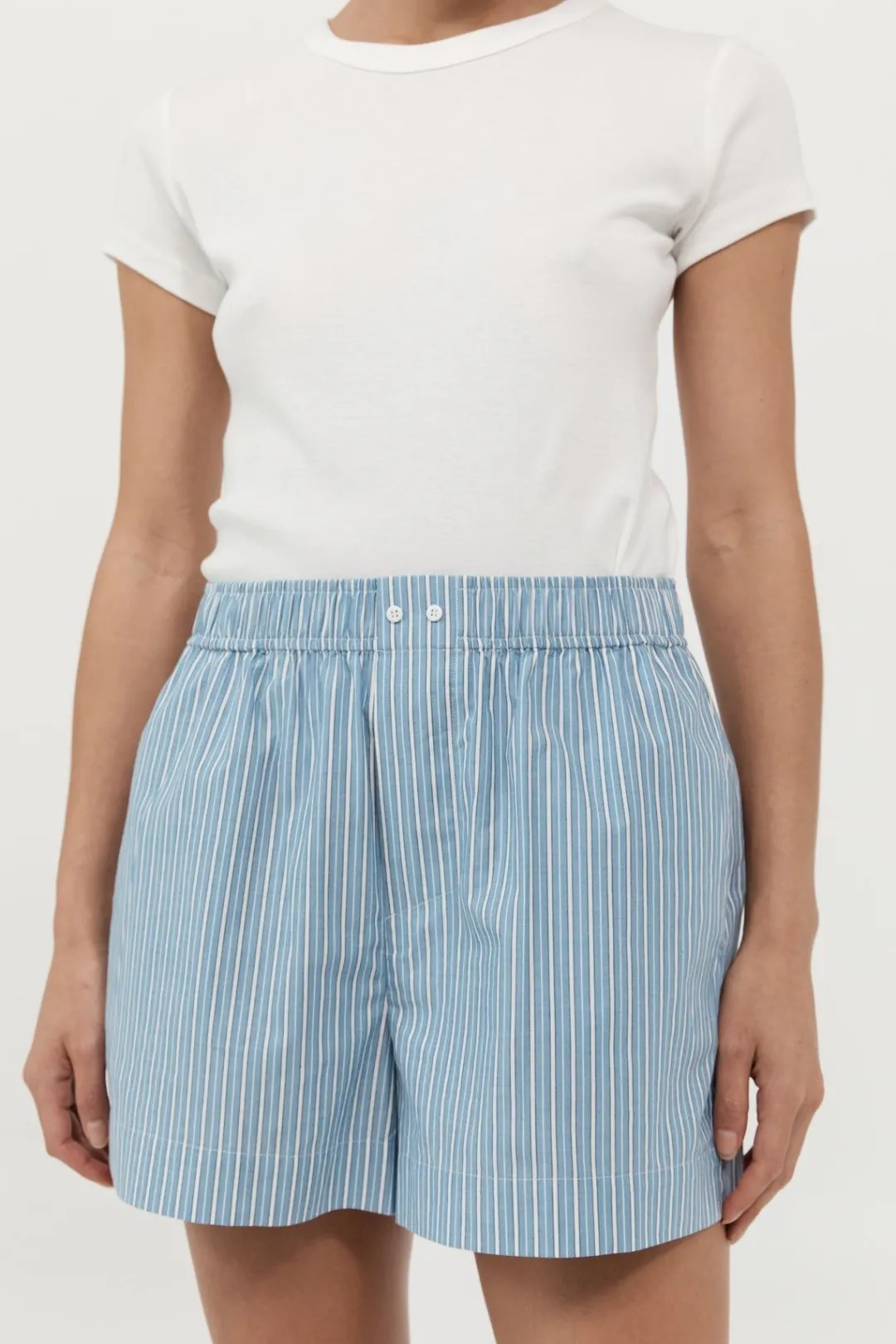 Shorts*St. Agni Stripe Boxer Short - Blue Stripe