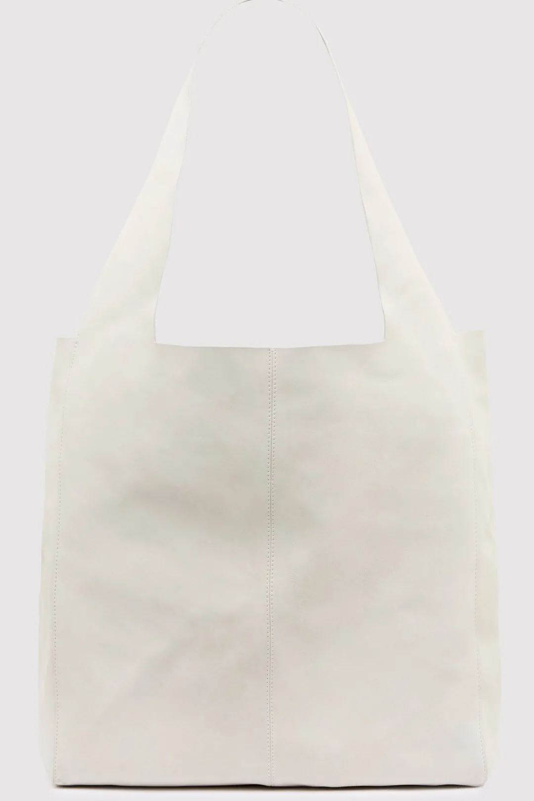 Unisex*St. Agni Suede Soft Tote - Cool White