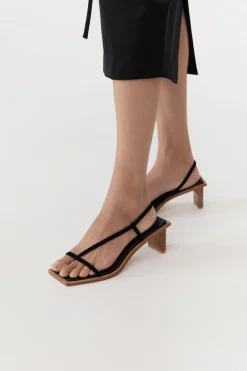 Heels*St. Agni Suede Strap Heel - Black